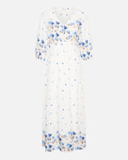 KAFFE Maxikjole Rosine Long Dress - Blue Tones Border Flower