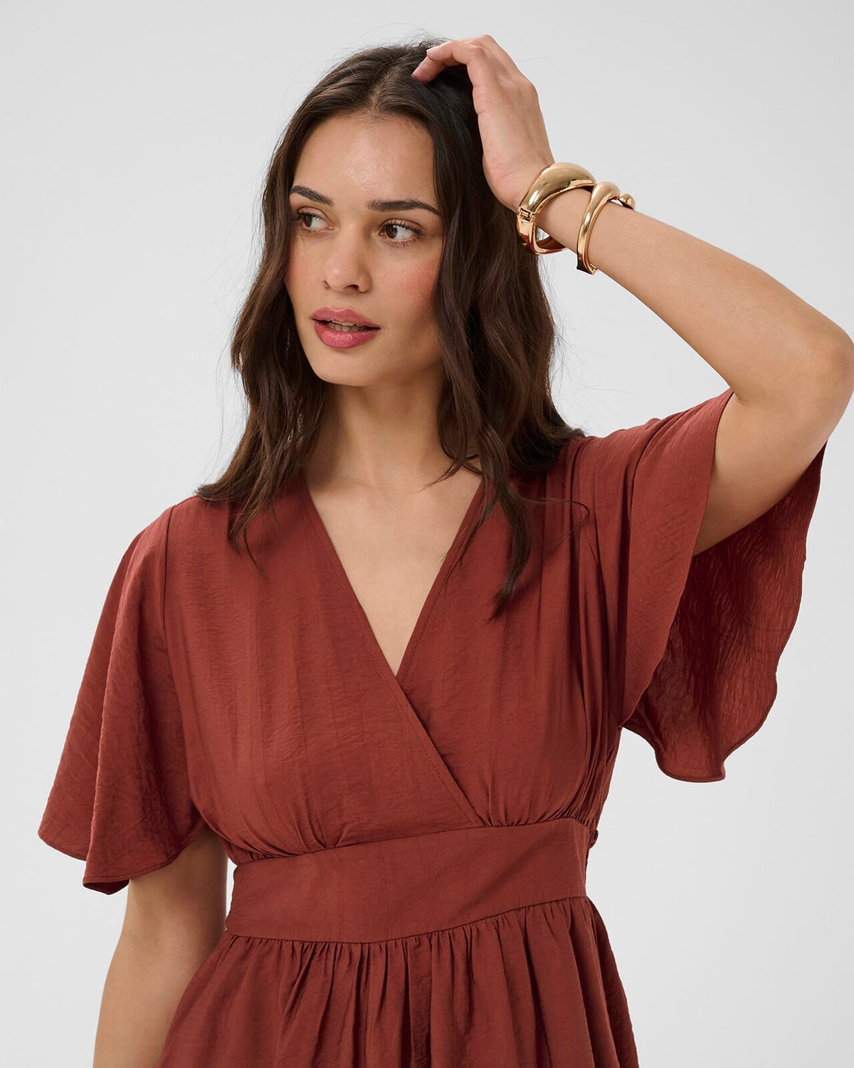 KAFFE Kjole Sirenaa Short Dress - Henna