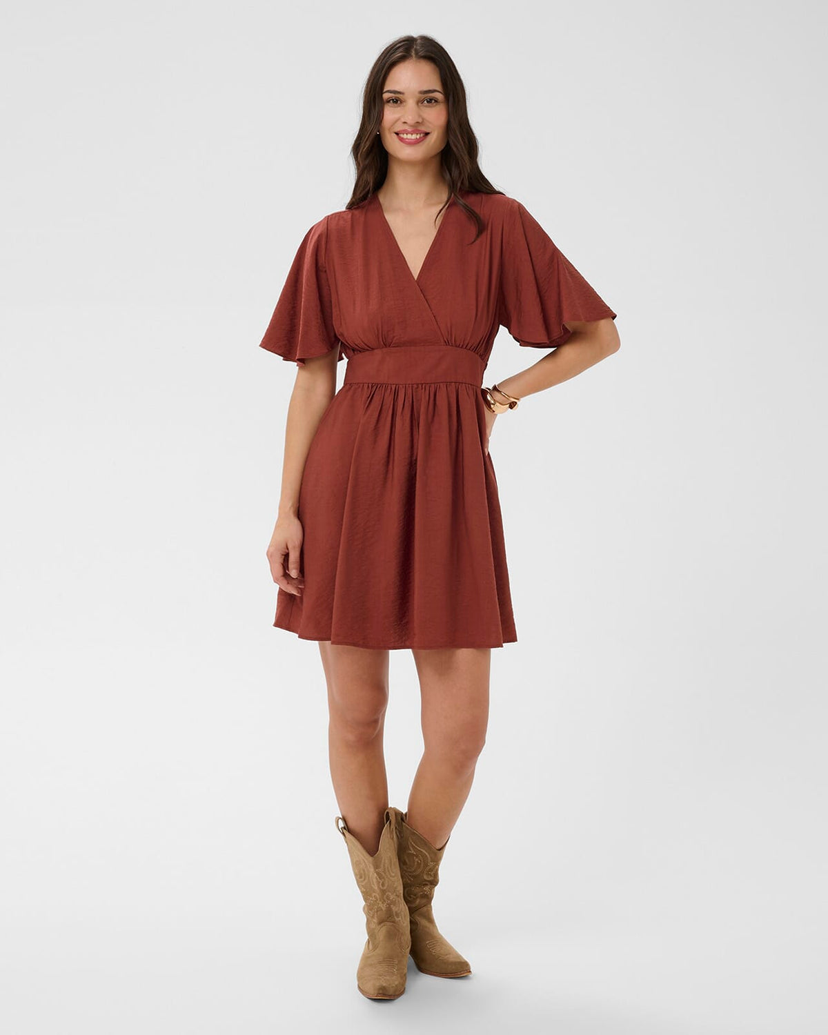 KAFFE Kjole Sirenaa Short Dress - Henna