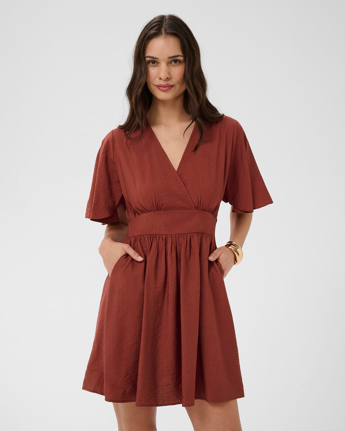 KAFFE Kjole Sirenaa Short Dress - Henna