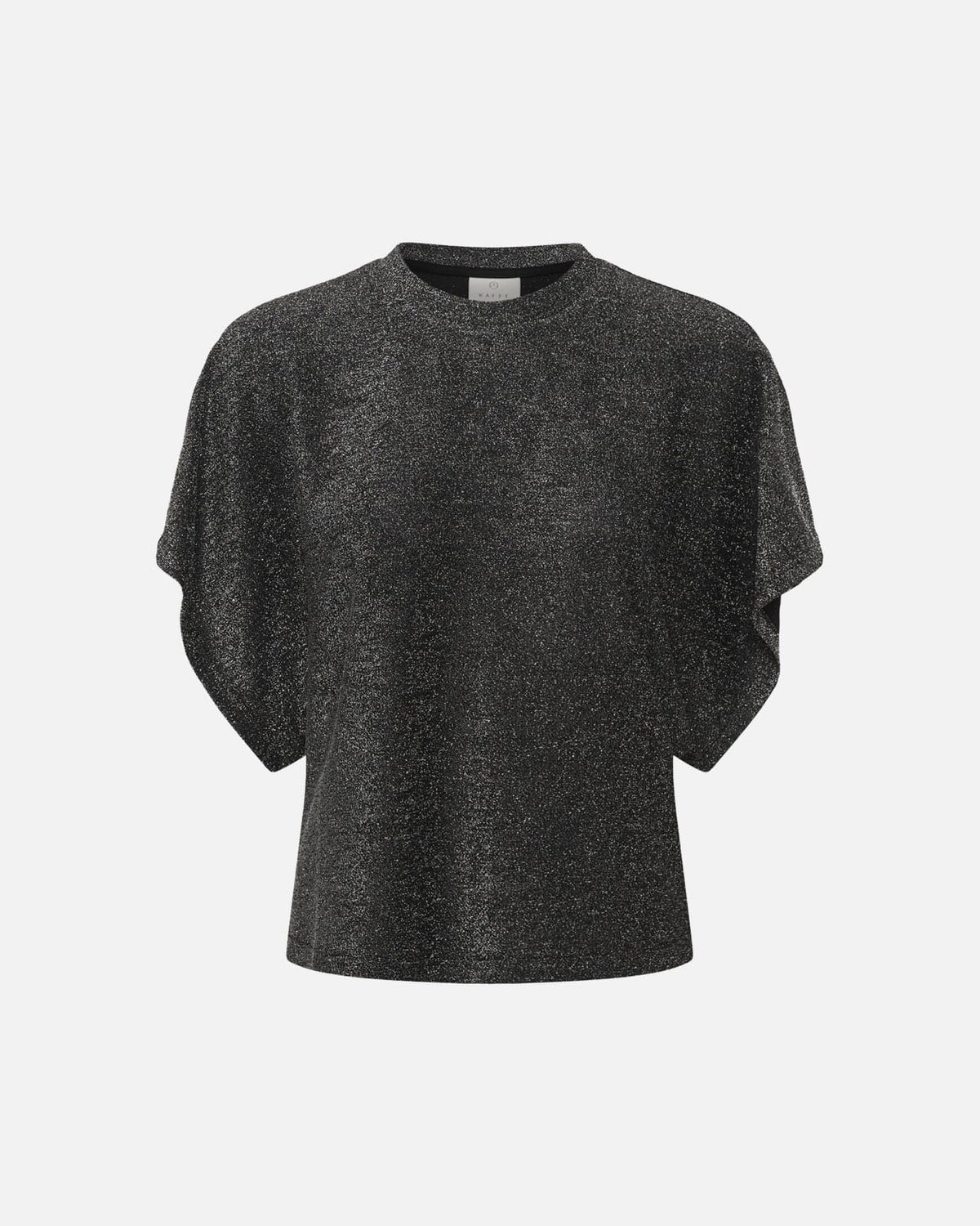 KAFFE Topp Rebecca T-shirt - Silver black glitter