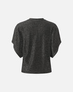 KAFFE Topp Rebecca T-shirt - Silver black glitter