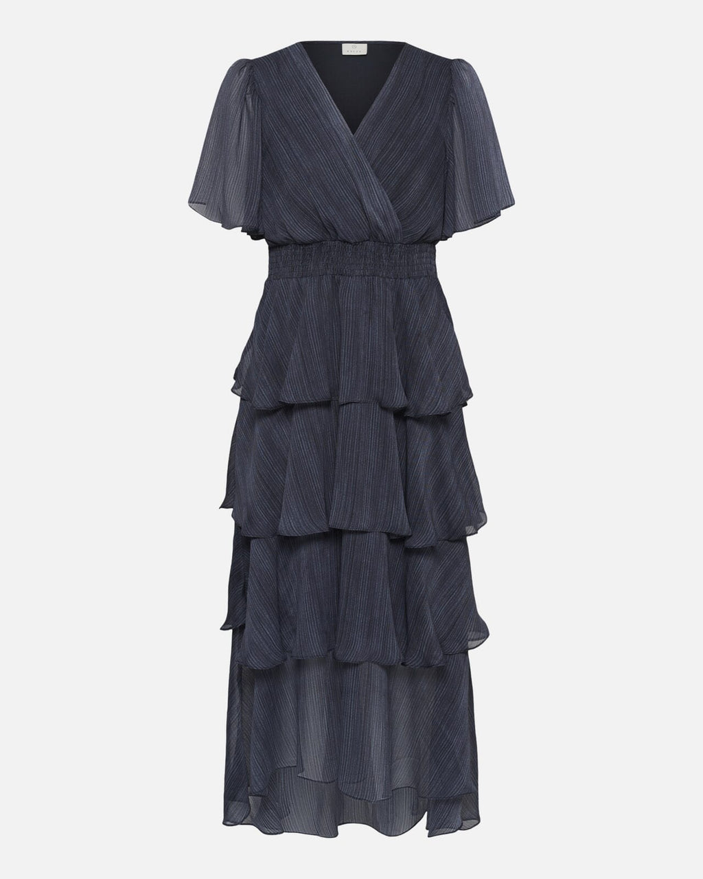 KAFFE Maxikjole Louisa - Blue Blurry Stripe