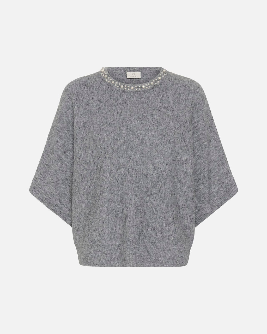 KAFFE Strikket Topp Betty Wing SL Pullover - Grey Melange