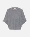 KAFFE Strikket Topp Betty Wing SL Pullover - Grey Melange