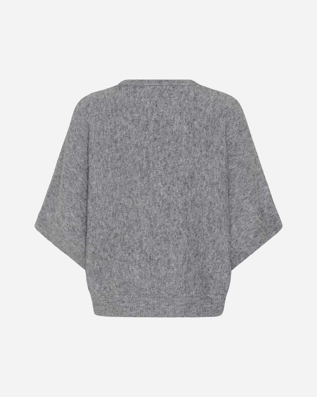 KAFFE Strikket Topp Betty Wing SL Pullover - Grey Melange