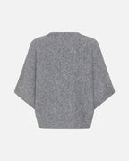 KAFFE Strikket Topp Betty Wing SL Pullover - Grey Melange