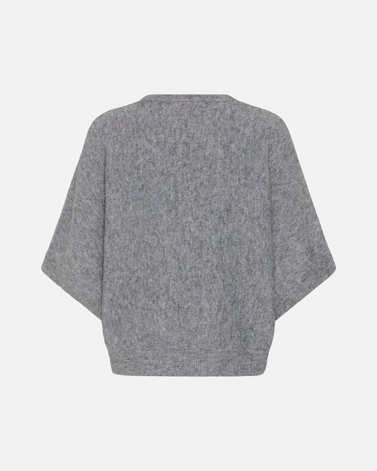KAFFE Strikket Topp Betty Wing SL Pullover - Grey Melange