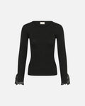 KAFFE Genser Amalia Knit - Dark Grey Melange