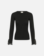 KAFFE Genser Amalia Knit - Dark Grey Melange