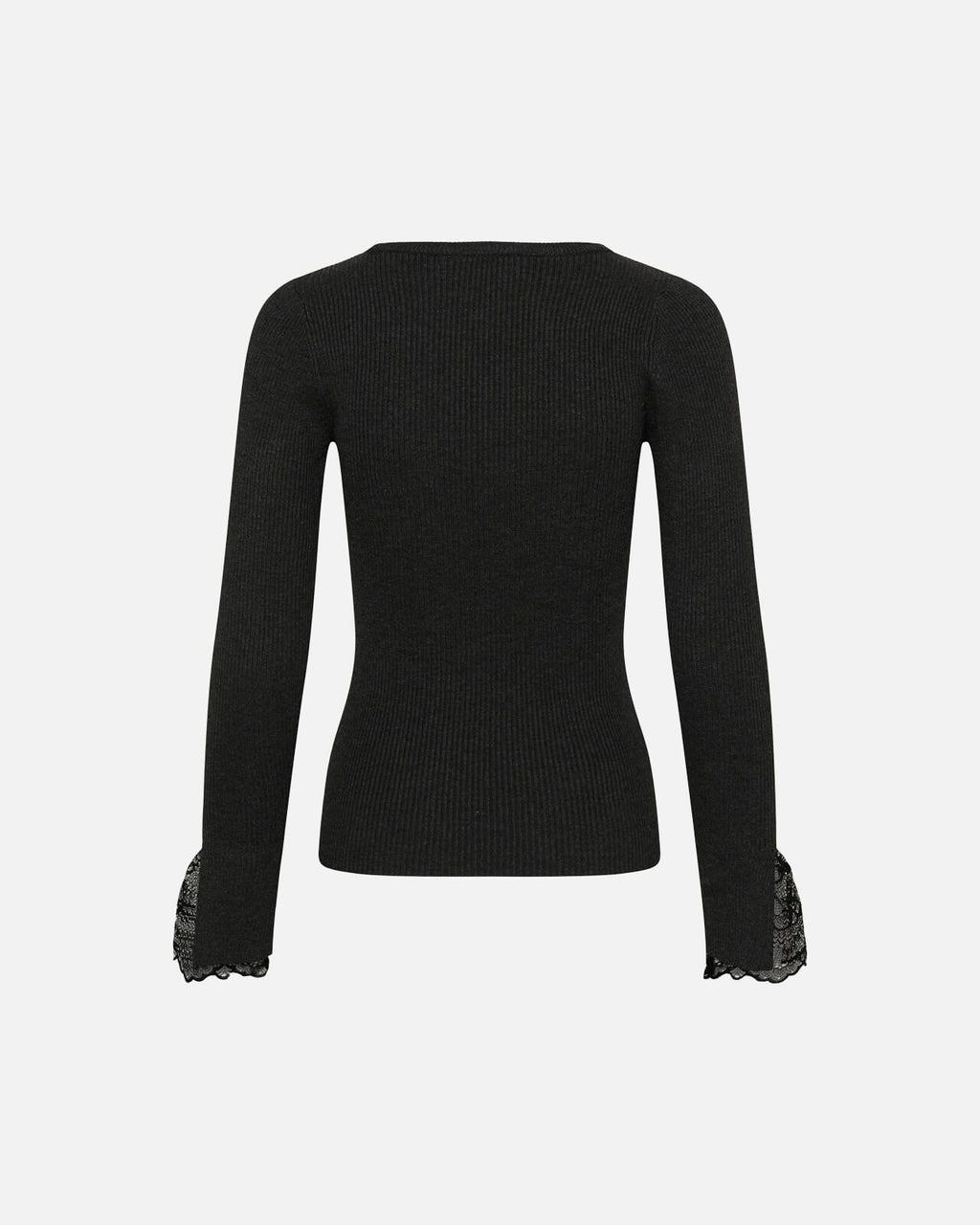 KAFFE Genser Amalia Knit - Dark Grey Melange