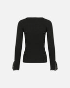 KAFFE Genser Amalia Knit - Dark Grey Melange