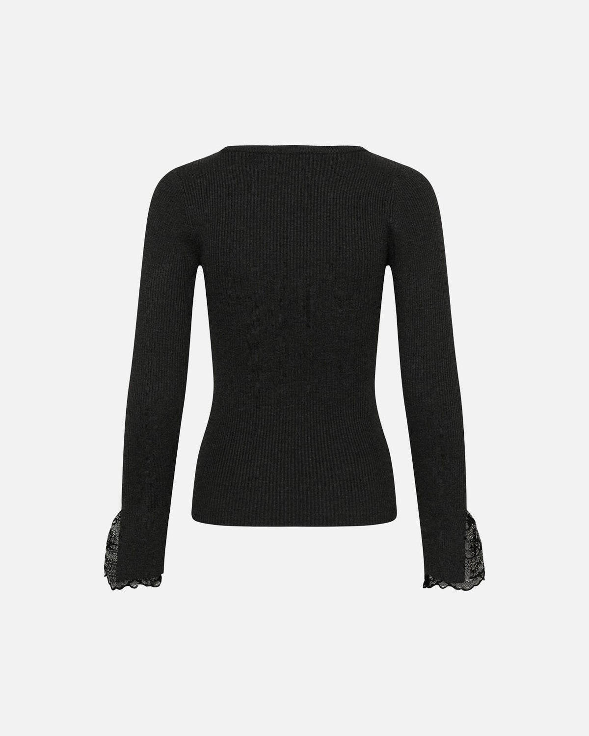 KAFFE Genser Amalia Knit - Dark Grey Melange