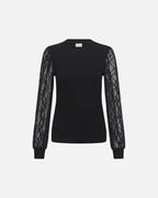 KAFFE Bluse Liana Lace - Black Deep