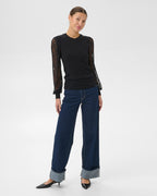 KAFFE Bluse Liana Lace - Black Deep