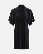 KAFFE Kjole Kelly Velour Wing SL - Black Deep