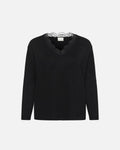 KAFFE Genser Lizza Lace - Black Deep