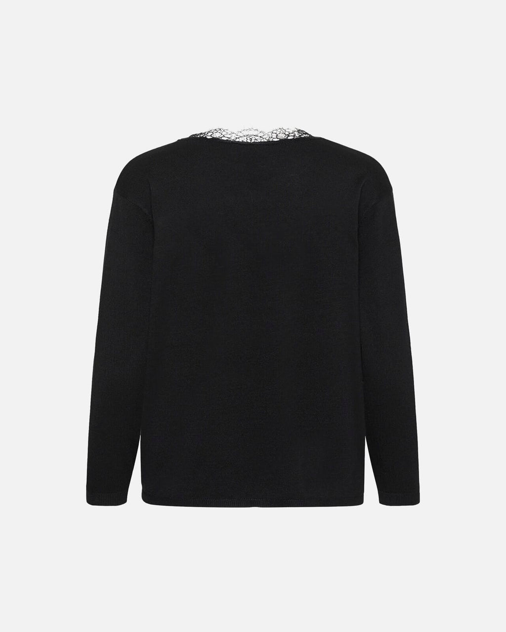KAFFE Genser Lizza Lace - Black Deep