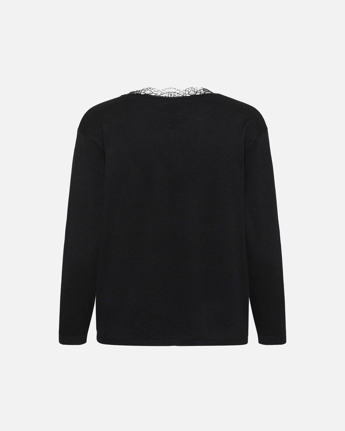 KAFFE Genser Lizza Lace - Black Deep