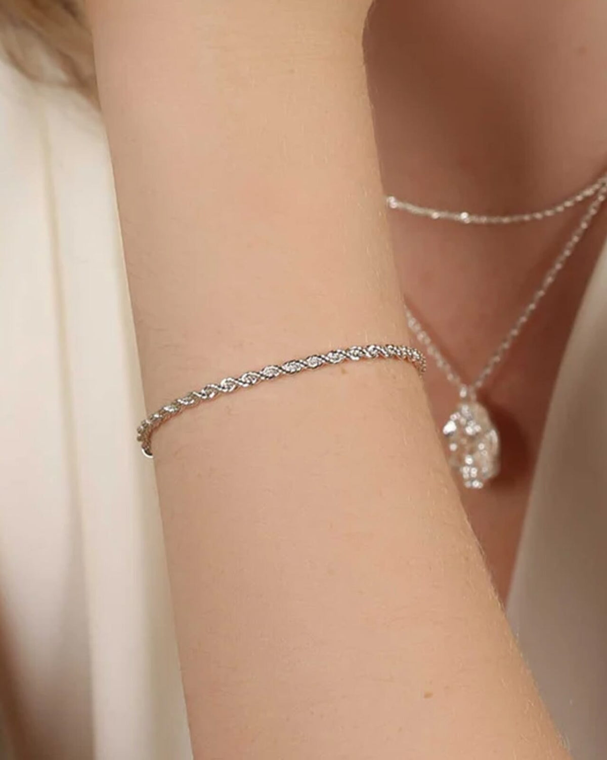 Snö of Sweden Armbånd Exibit - Plain Silver