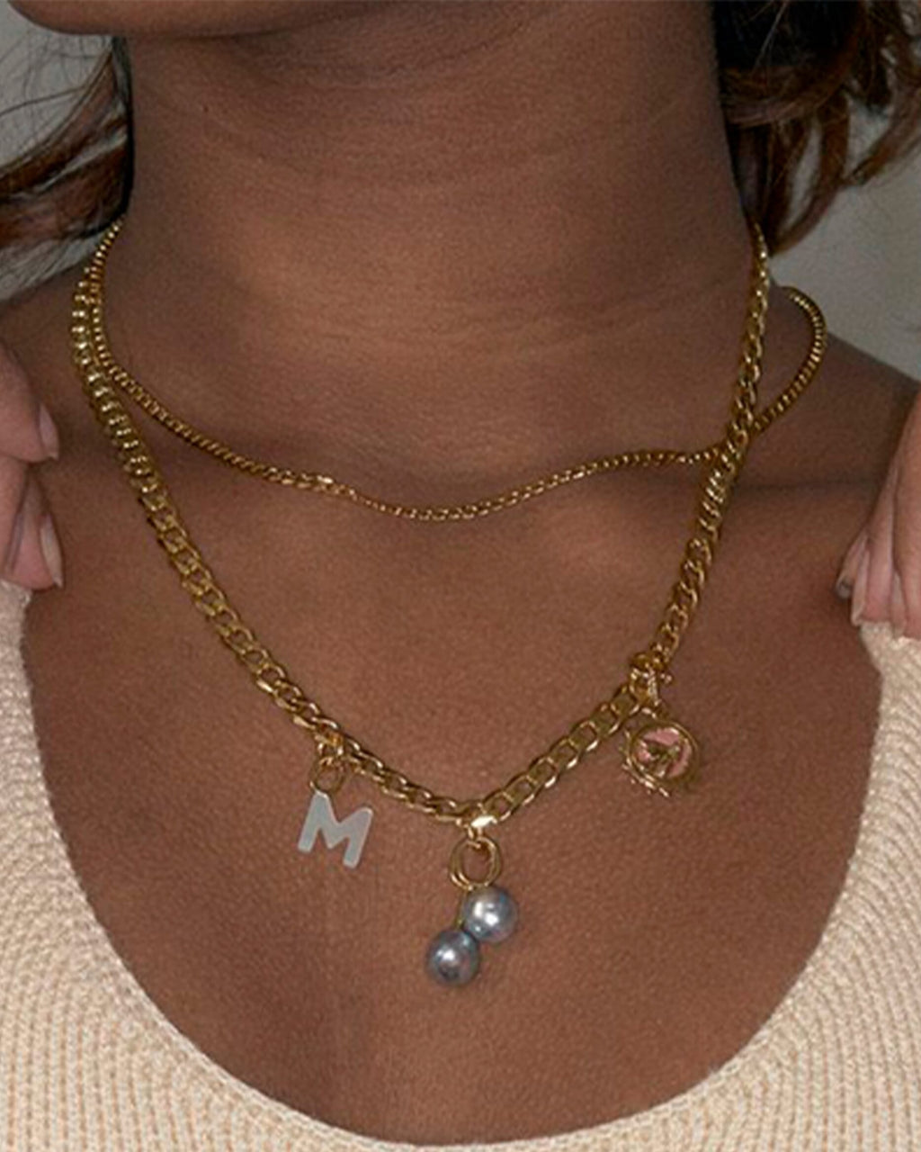 Maria Black Kjede Saffi - Gold HP