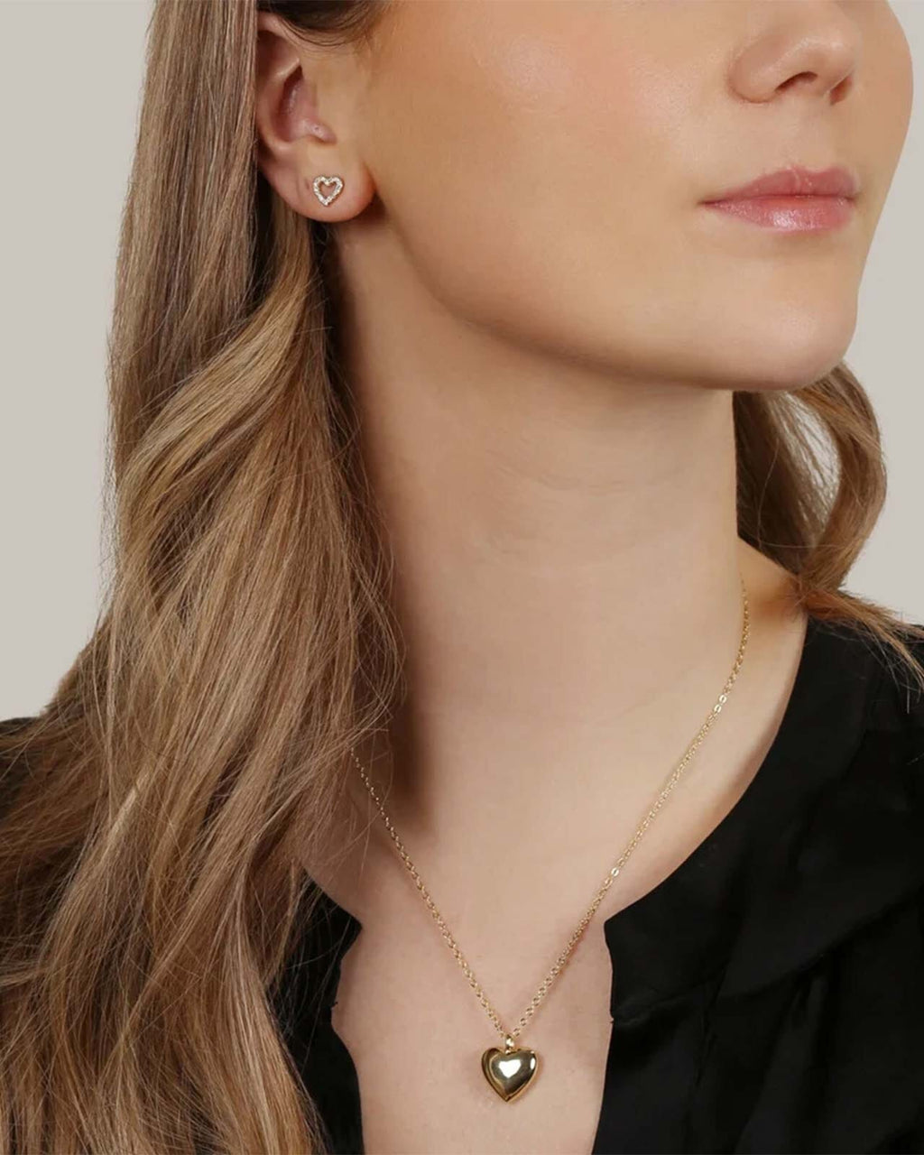 Snö of Sweden Øredobber Valentina Small Earring - Gold/ Clear
