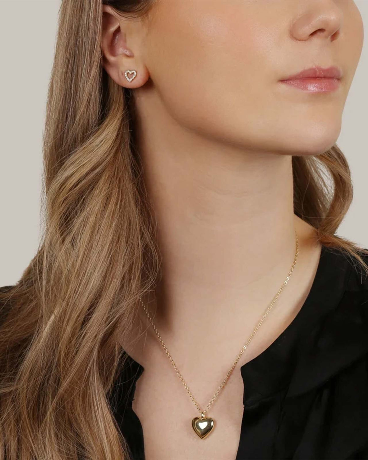 Snö of Sweden Øredobber Valentina Small Earring - Gold/ Clear