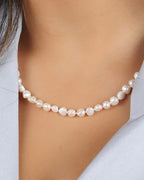 Snö of Sweden Kjede Florence Pearl - Silver/ White