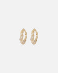 Snö of Sweden Øreringer Twist crystal oval - Gold/ Clear