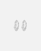Snö of Sweden Øreringer Twist crystal oval - Silver/ Clear