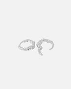 Snö of Sweden Øreringer Twist crystal oval - Silver/ Clear