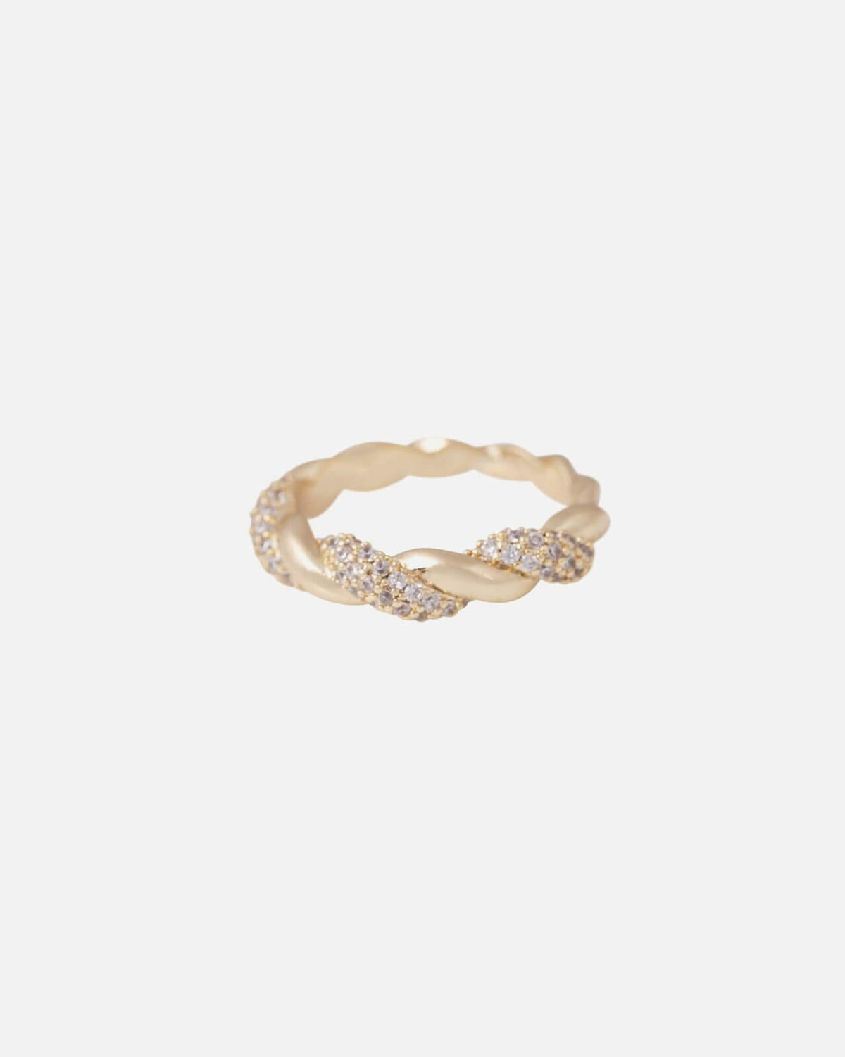 Snö of Sweden Ring Twist - Gold/ Clear