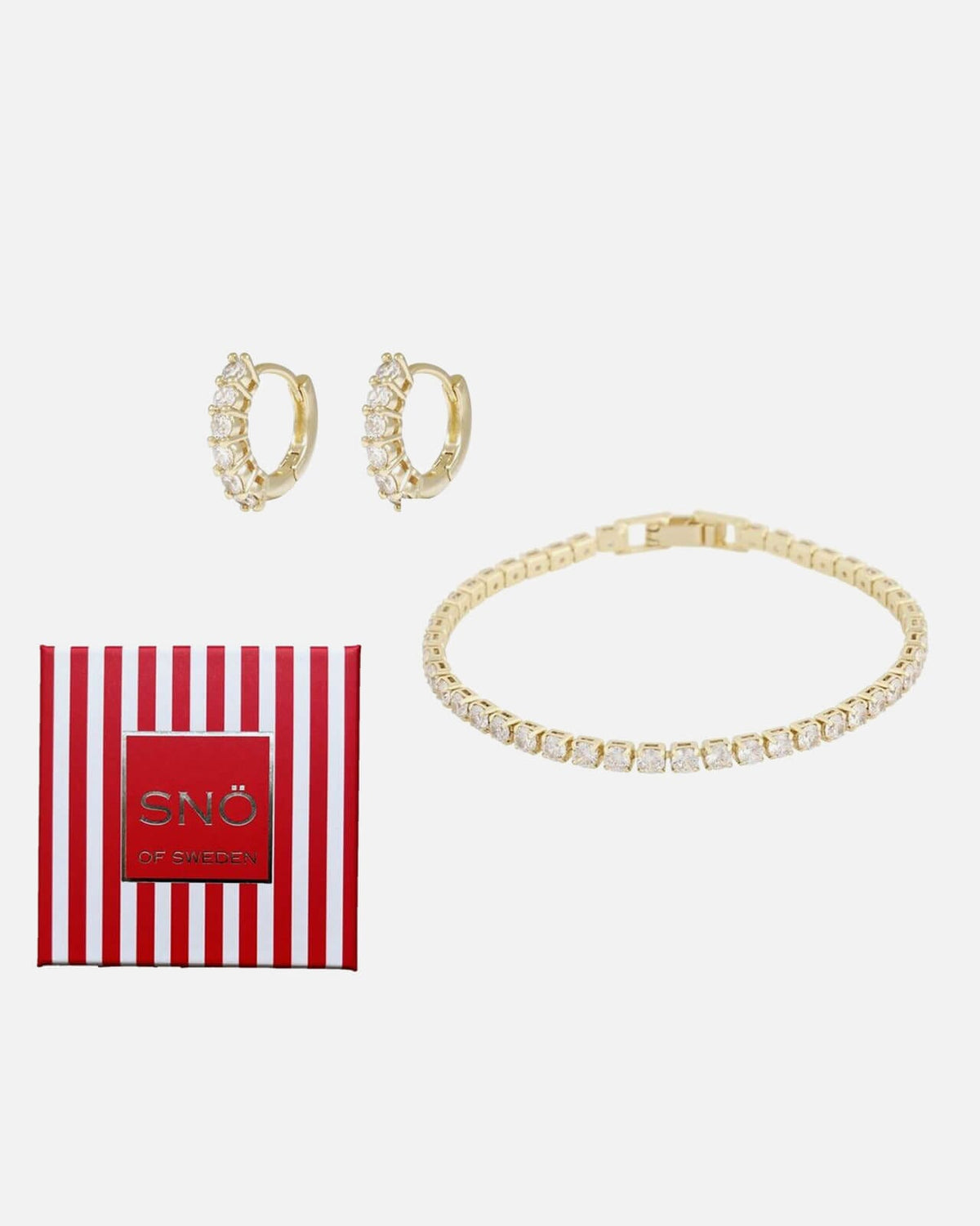 Snö of Sweden Smykkesett Carol Set 2 - Gold/ Clear