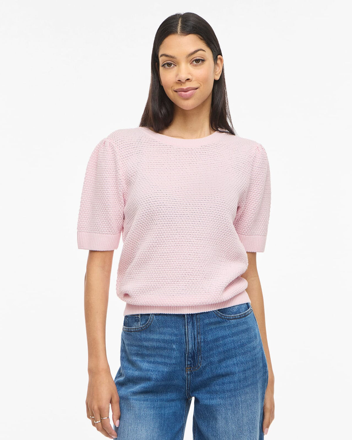 VILA Strikket Topp Dalo SS - Cherry Blossom