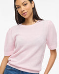 VILA Strikket Topp Dalo SS - Cherry Blossom