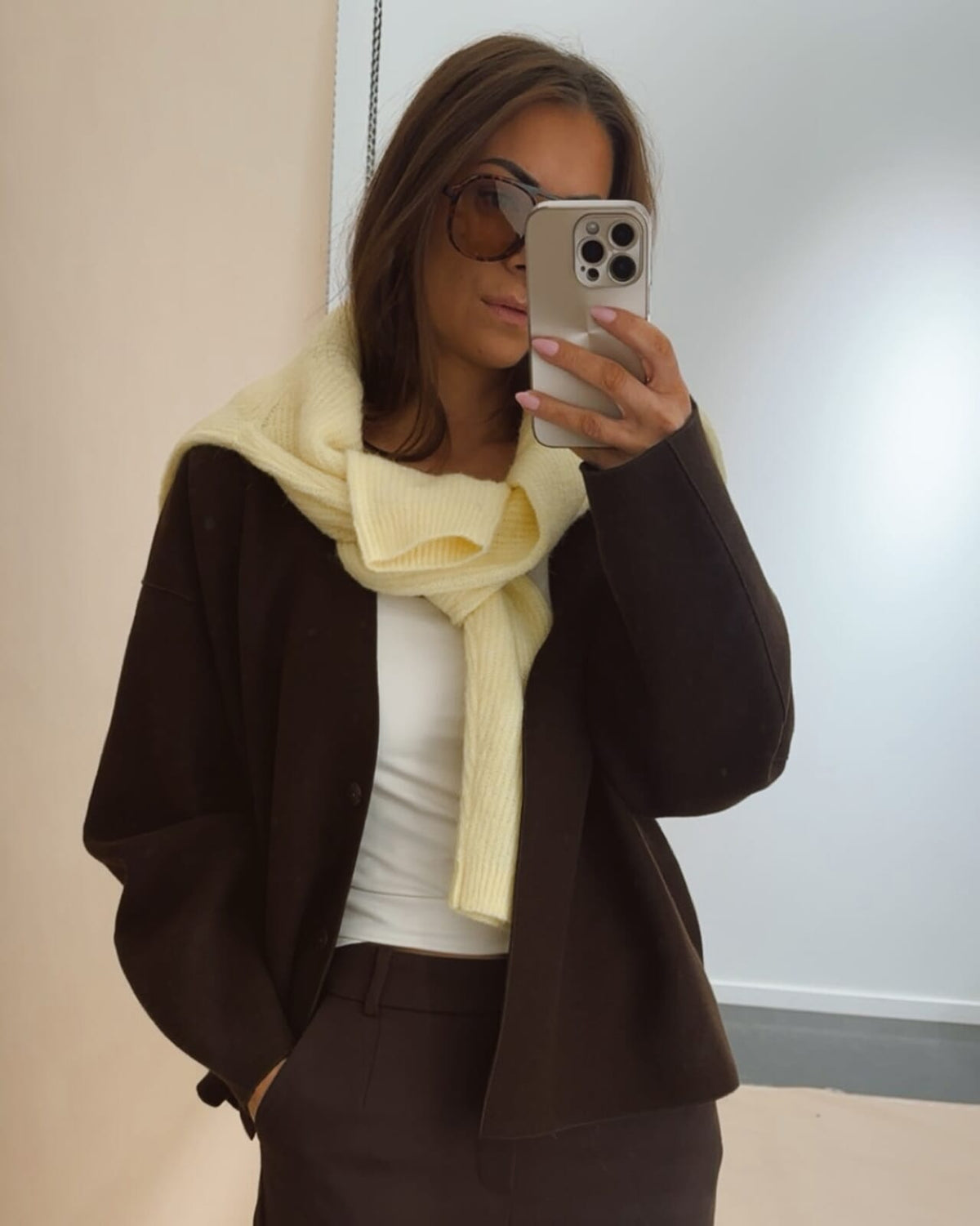 VILA Jakke Juice Loose L/S Jacket - Coffee Bean
