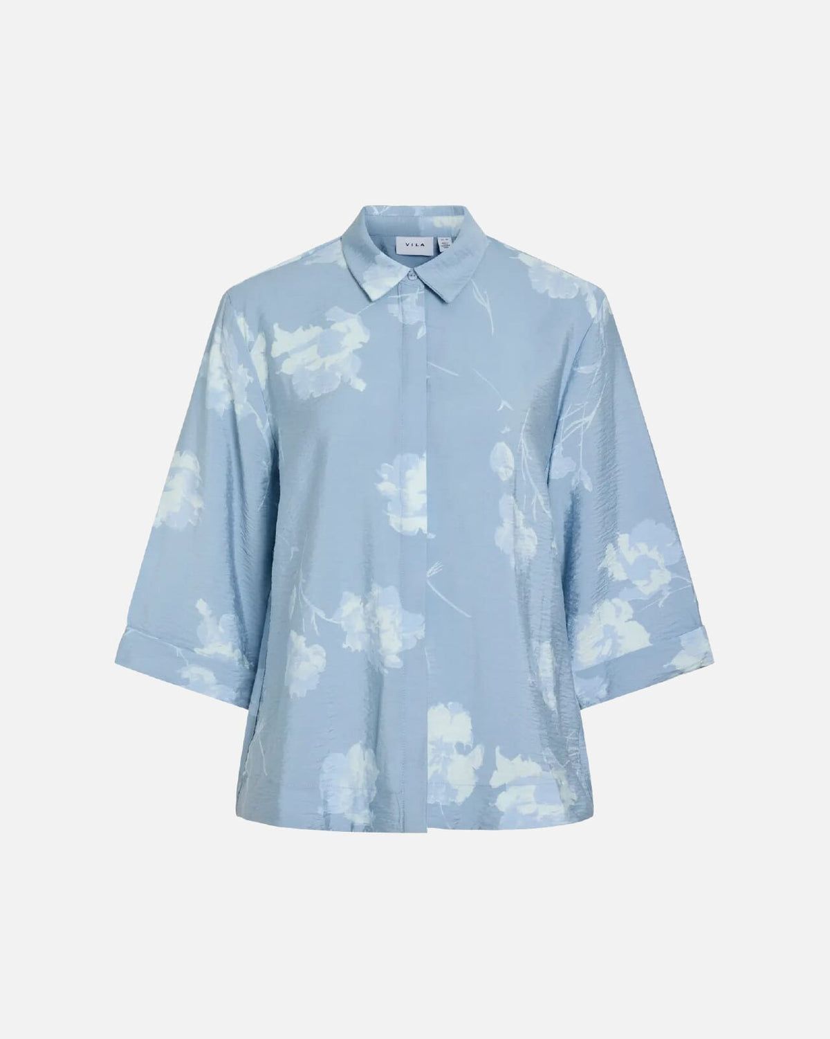 VILA Skjorte Nara Bia 3/4 Shirt - Nantcucket Breeze/ Bia
