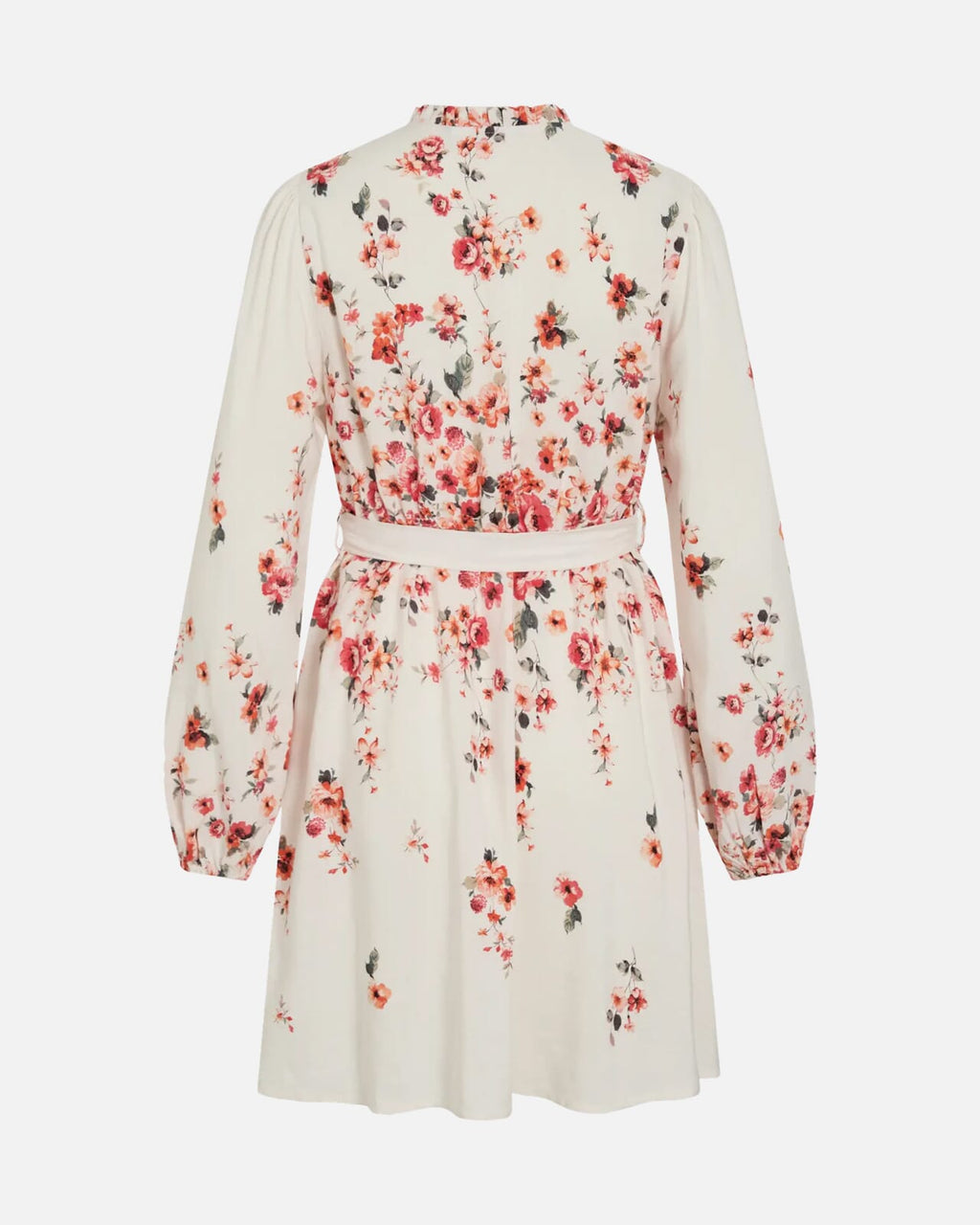 VILA Kjole Elma BAI O-neck L/S Short - Cloud Dancer/ BAI