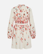 VILA Kjole Elma BAI O-neck L/S Short - Cloud Dancer/ BAI