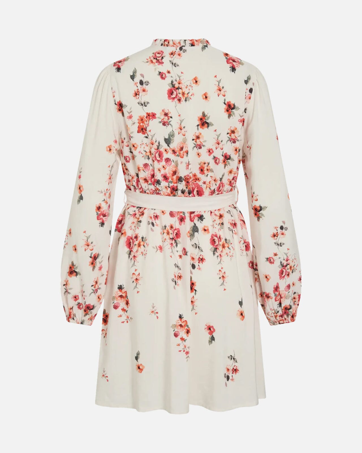 VILA Kjole Elma BAI O-neck L/S Short - Cloud Dancer/ BAI
