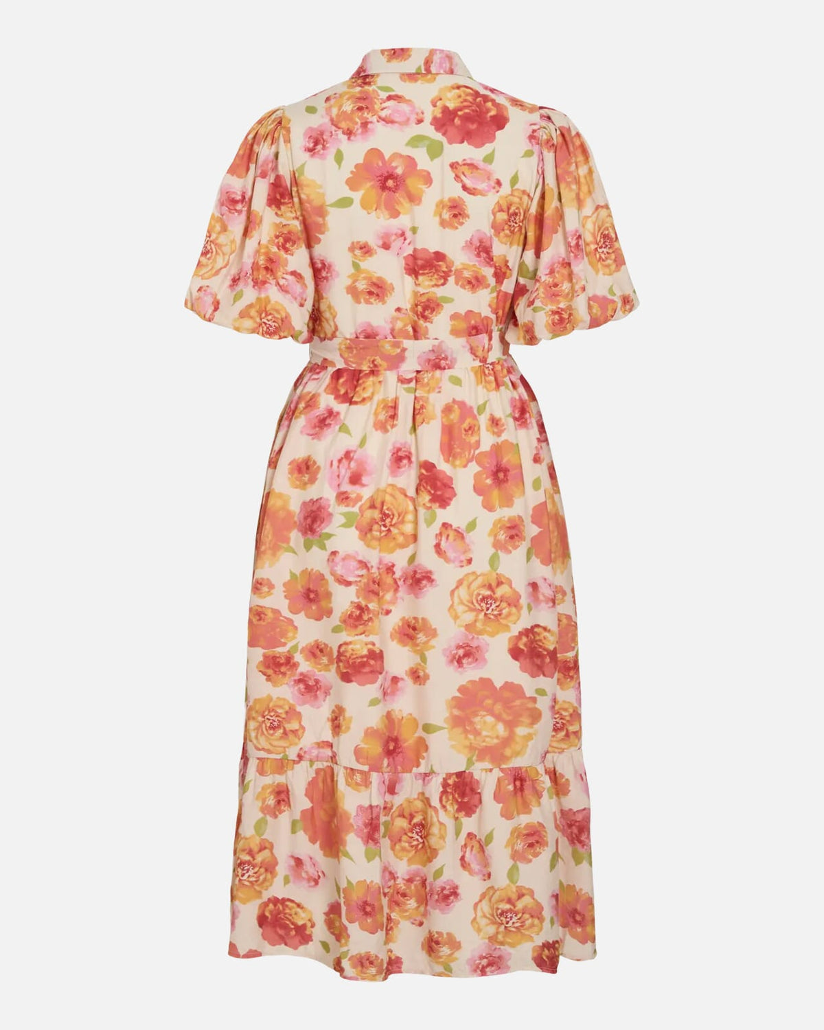 VILA Midikjole Alinia Sol Sol 2/4 Midi Shirt - Snow White/ Flowers