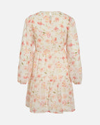 VILA Kjole Emma L/S O-neck - Cloud Dancer/ Flower