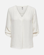 JDY Bluse Divya 3/4 - Cloud Dancer