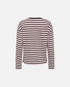 ONLY Topp New Soph L/S O-neck - Black Coffee/ Orchid Pink/ Cloud dancer