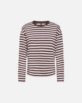 ONLY Topp New Soph L/S O-neck - Black Coffee/ Orchid Pink/ Cloud dancer