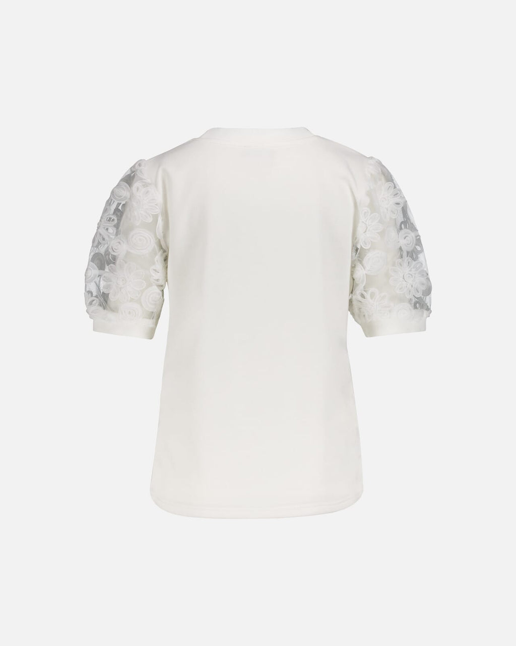 JDY Topp Fairview Life S/S - Cloud Dancer/ Flower Lace