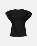 ONLY Topp Macy S/S O-neck Mix Top - Black