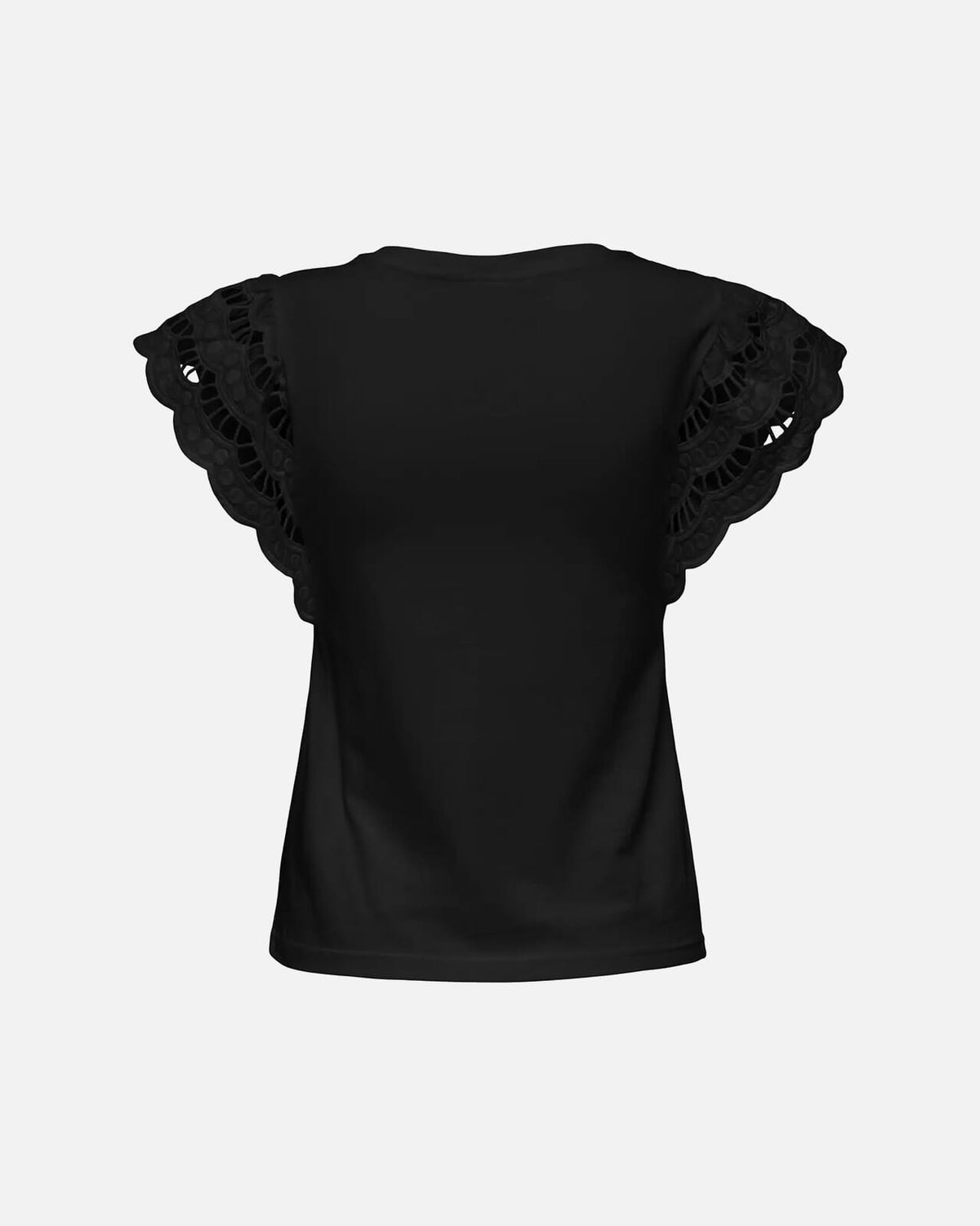 ONLY Topp Macy S/S O-neck Mix Top - Black