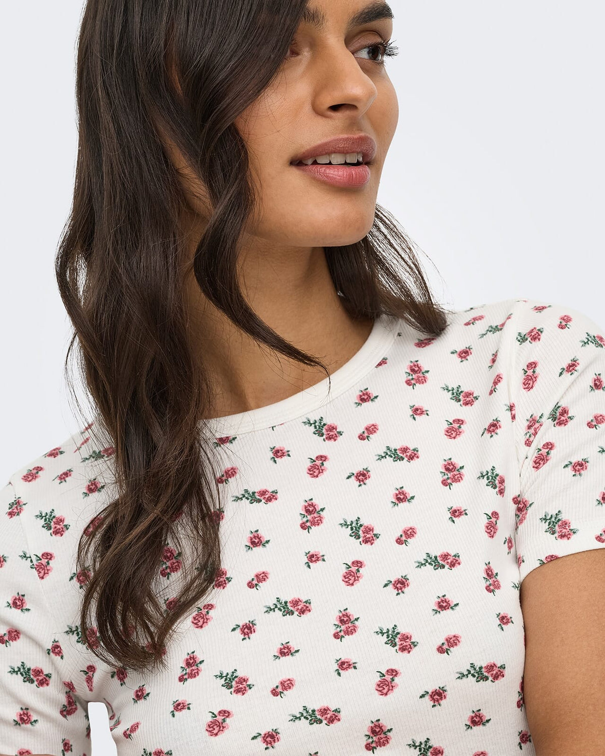 JDY T-skjorte Lucky S/S O-neck - Cloud Dancer/ Rose