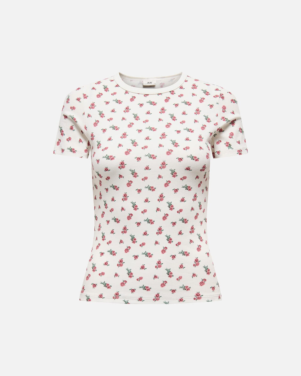 JDY T-skjorte Lucky S/S O-neck - Cloud Dancer/ Rose